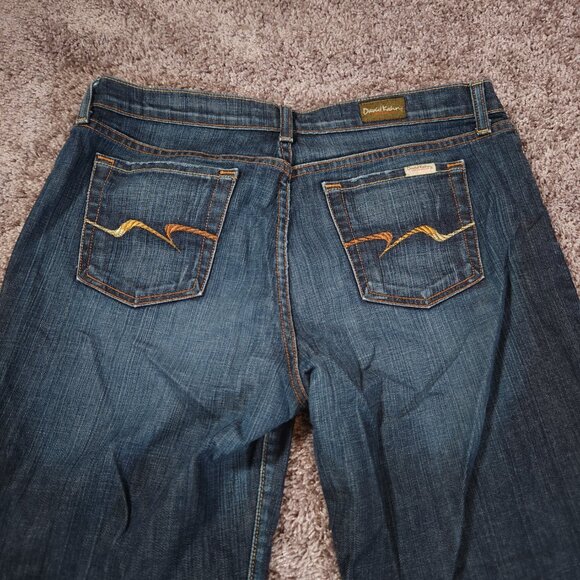 David Kahn Blue Jeans Womens Size 14 Bootcut Stretchy Cotton Polyurethane Casual - Picture 12 of 16